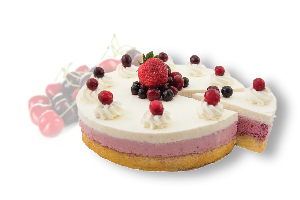 มิ๊กซเบอรรี่มูสเคก Mixed Berry Mousse Cake